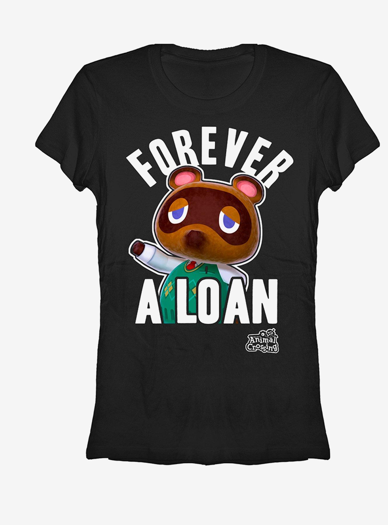 Nintendo Animal Crossing Forever A Loan Girls T-Shirt, BLACK, hi-res