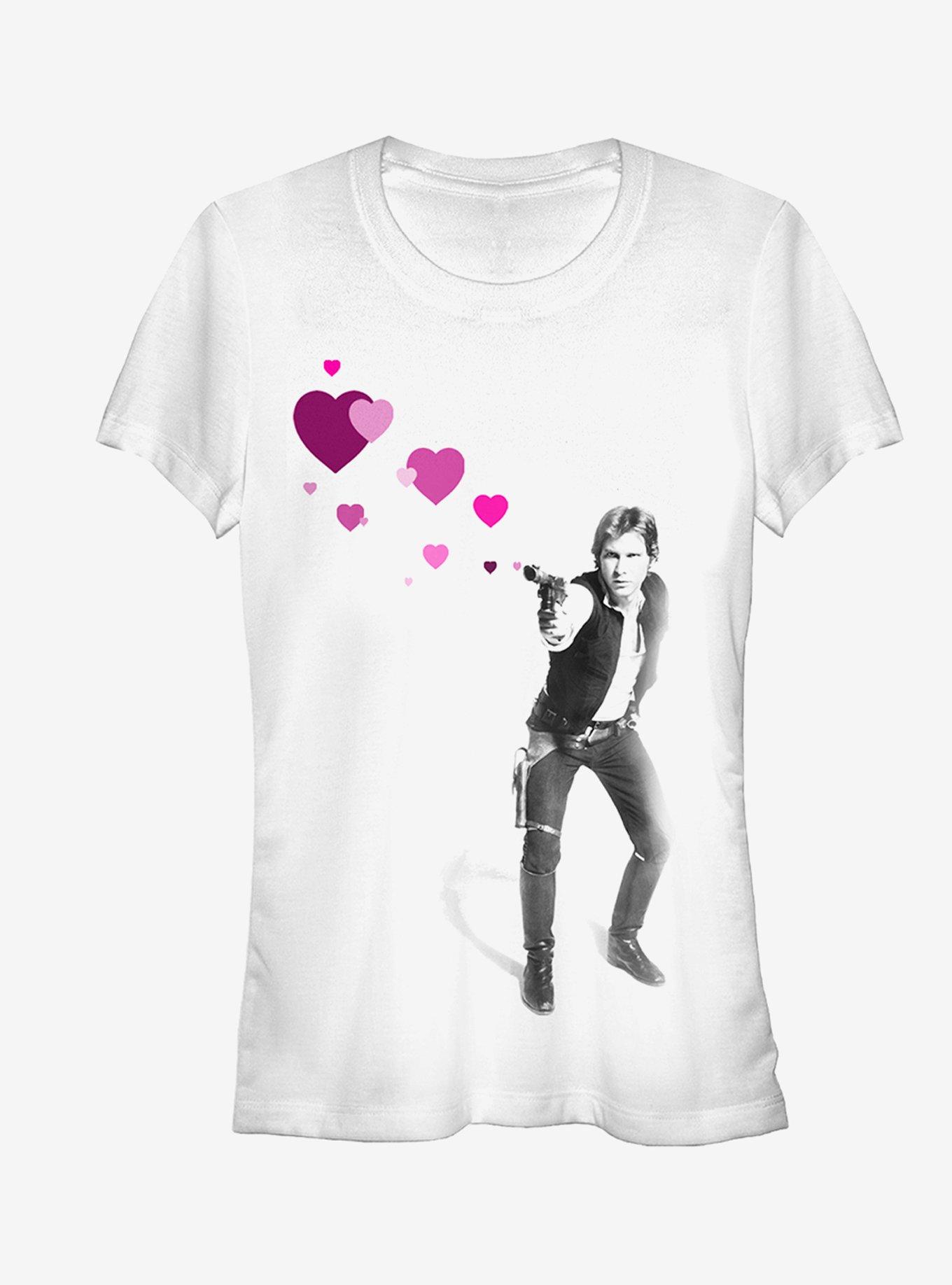 Star Wars Han Shot Hearts Girls T-Shirt, WHITE, hi-res