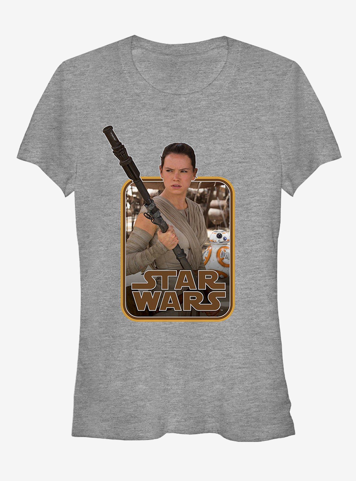 Star Wars Retro Rey and BB-8 Girls T-Shirt