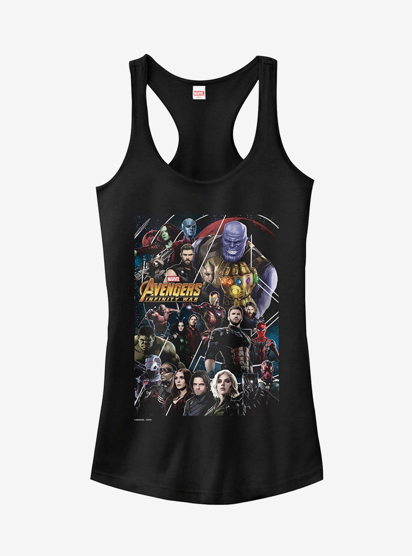 Marvel Avengers: Infinity War Character View Girls Tank, BLACK, hi-res