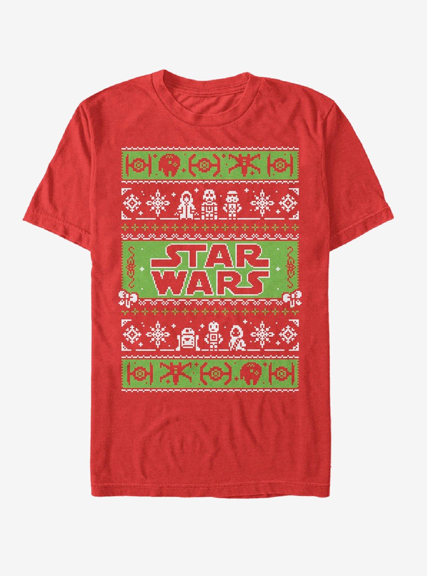 Star Wars Ugly Christmas Sweater Come to the Merry Side T-Shirt, RED, hi-res