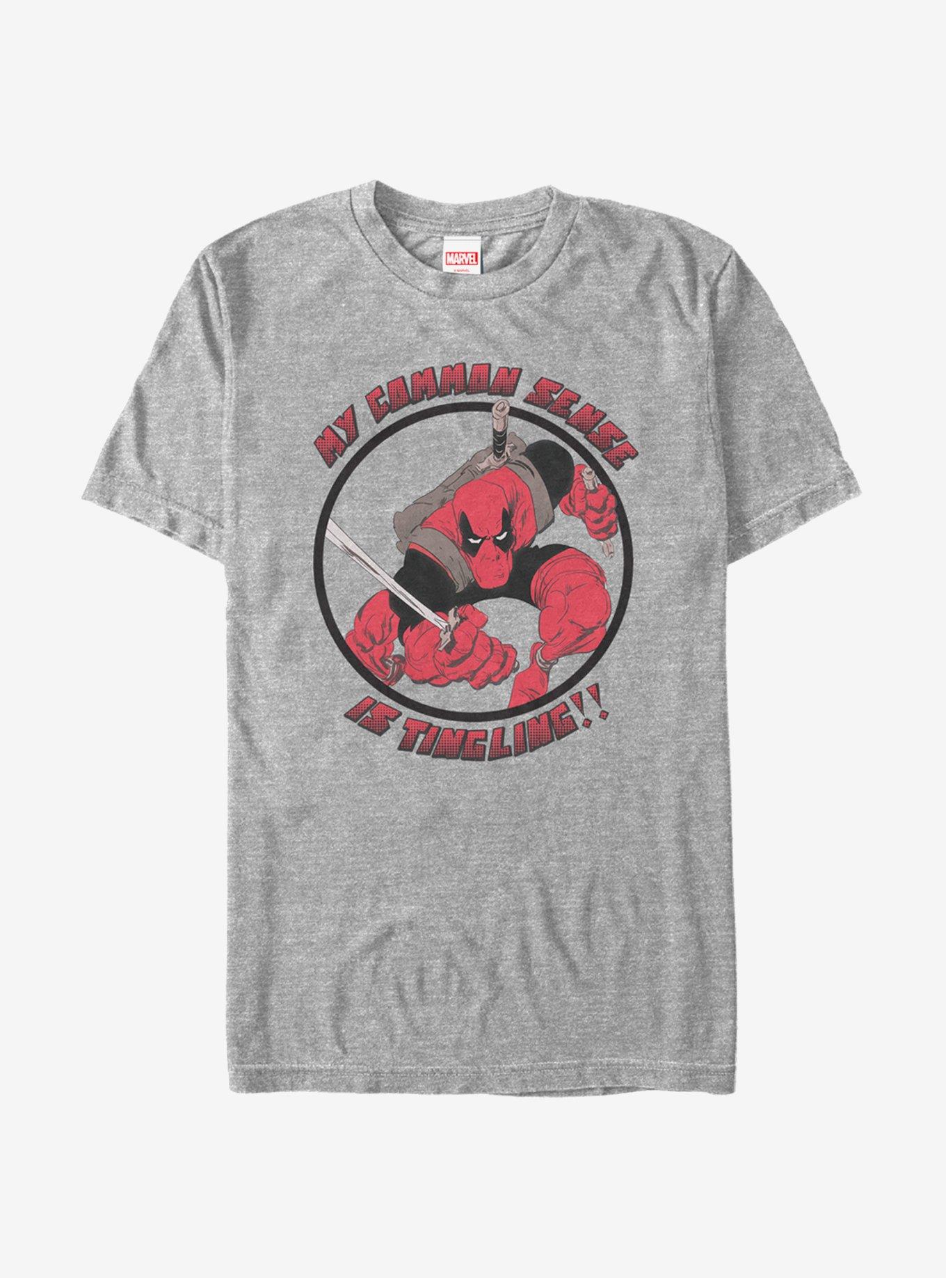 Marvel Deadpool My Common Sense Is Tingling T-Shirt, ATH HTR, hi-res