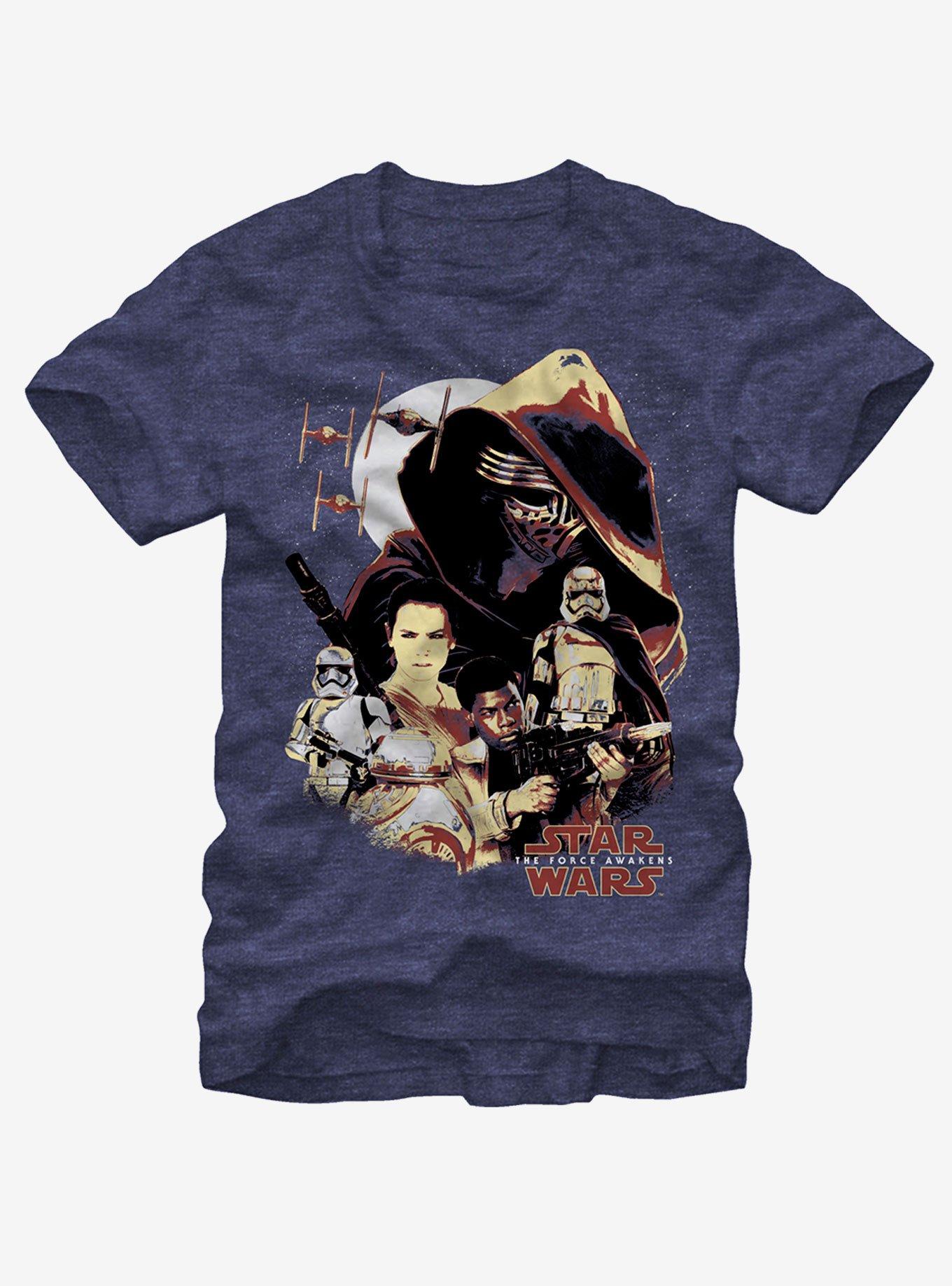 Star Wars Light Side and Dark Side T-Shirt, NAVY HTR, hi-res