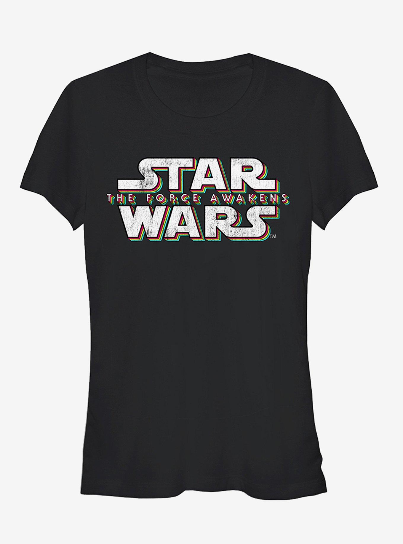 Star Wars Episode VII The Force Awakens Classic Logo Girls T-Shirt, BLACK, hi-res