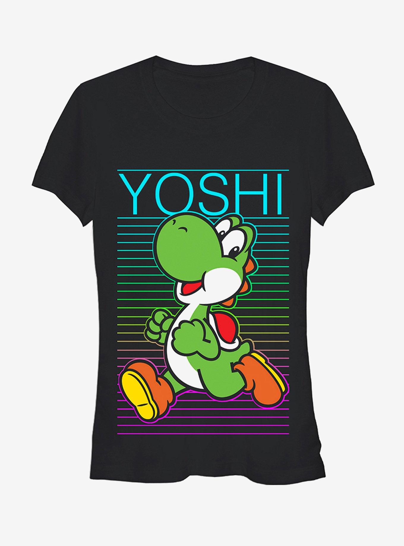 Nintendo Yoshi Run Girls T-Shirt, BLACK, hi-res