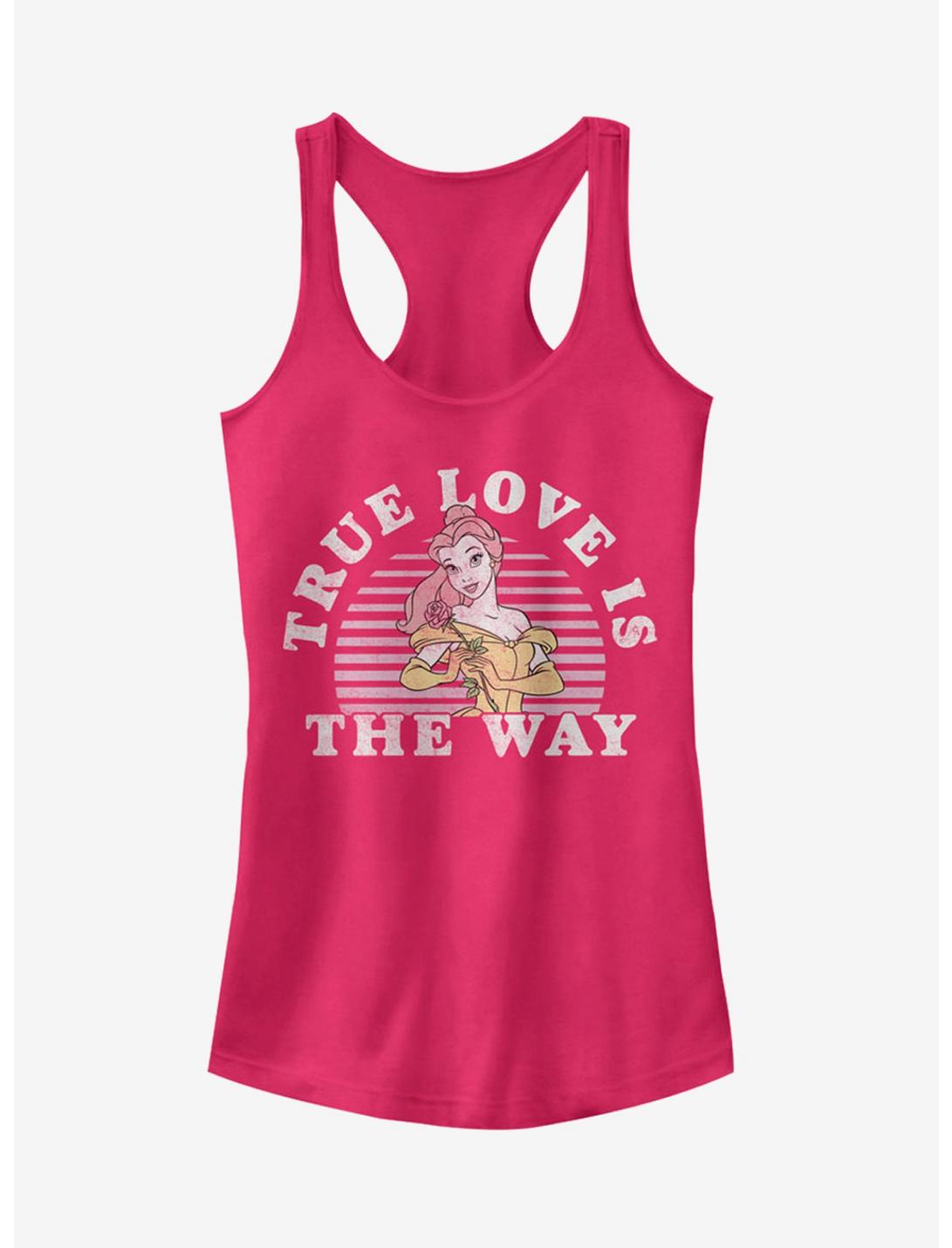 Disney Beauty And The Beast True Love Is The Way Girls Tank, RASPBERRY, hi-res
