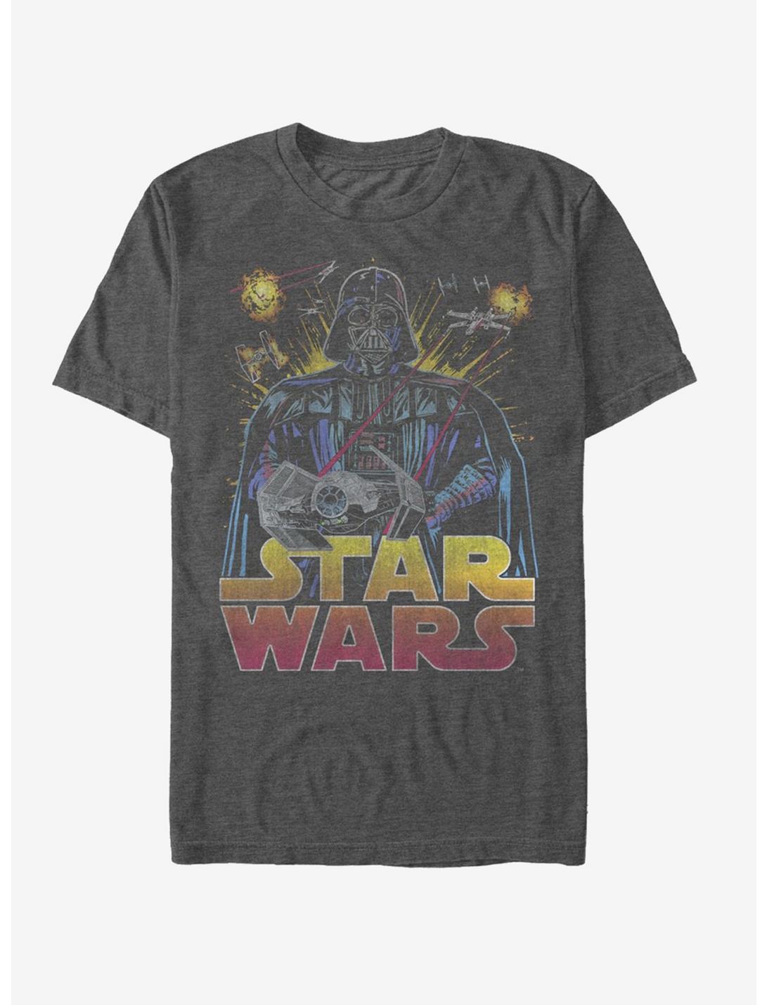 Star Wars Darth Vader Battle T-Shirt, CHAR HTR, hi-res