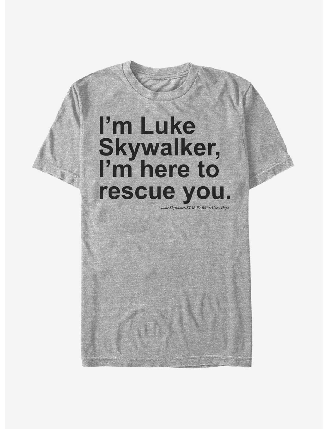 Star Wars Here to Rescue You T-Shirt, ATH HTR, hi-res