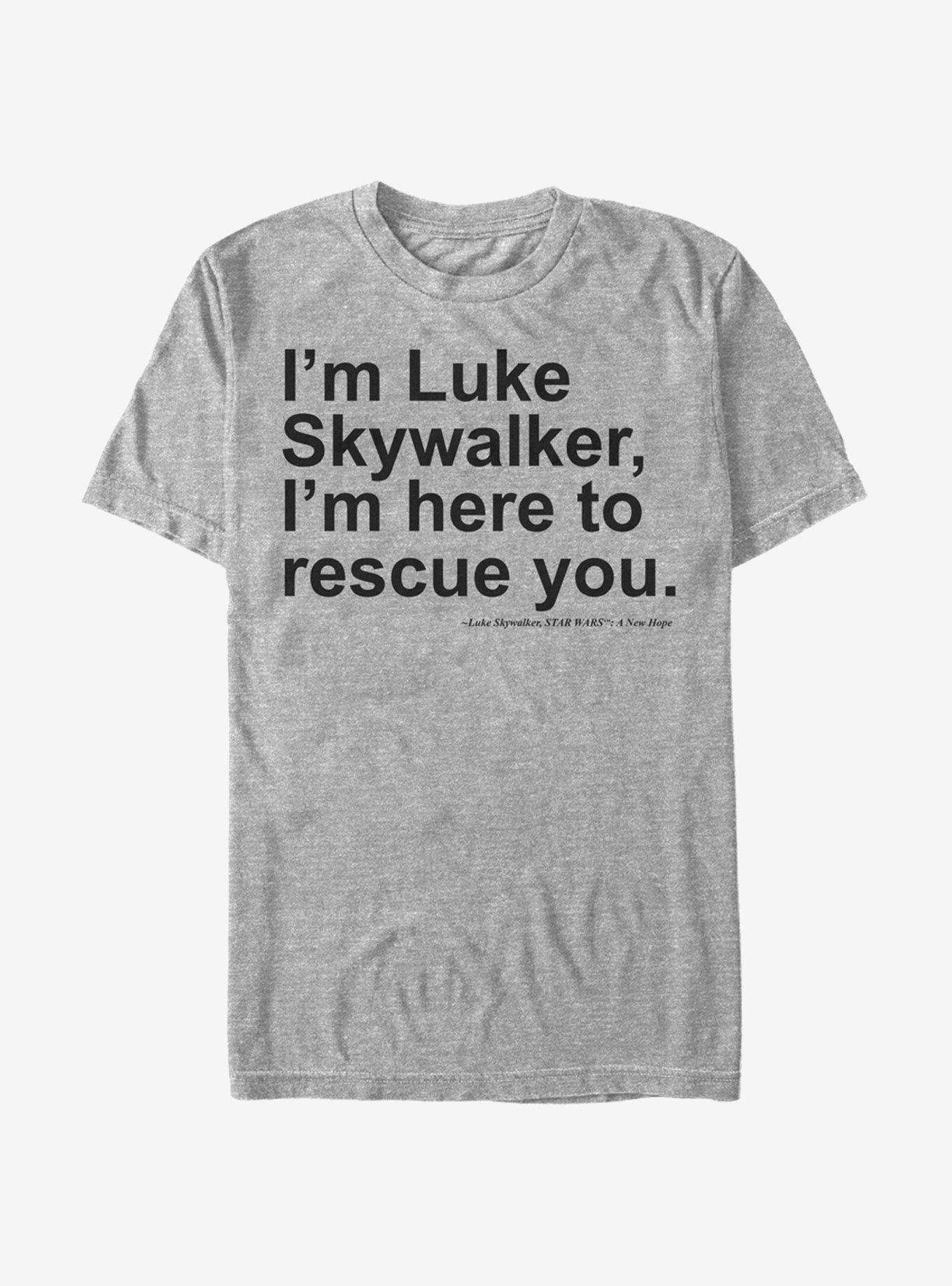 Star Wars Here to Rescue You T-Shirt, ATH HTR, hi-res