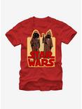 Star Wars Logo Jawas Utinni T-Shirt, RED HTR, hi-res