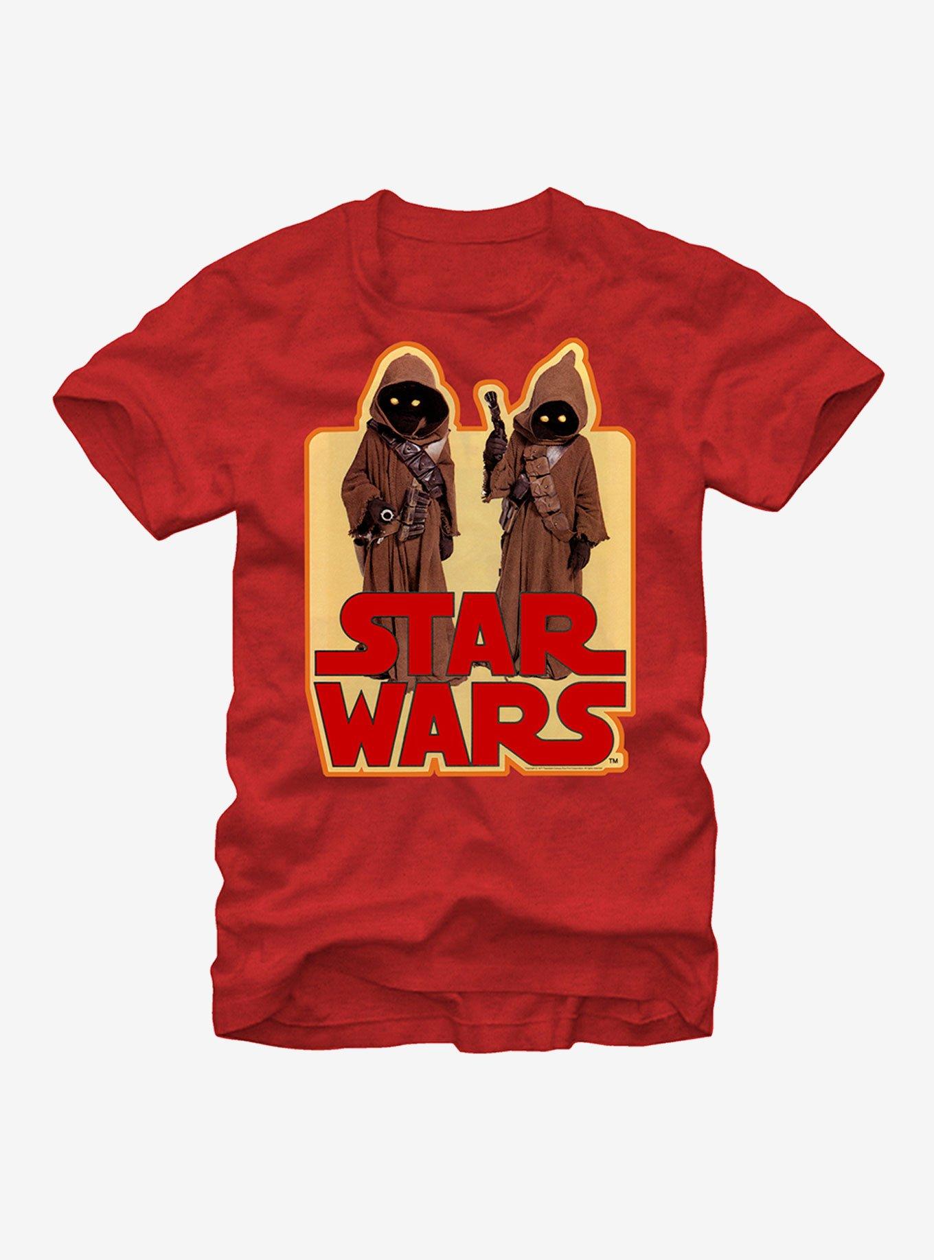 Star Wars Logo Jawas Utinni T-Shirt, RED HTR, hi-res