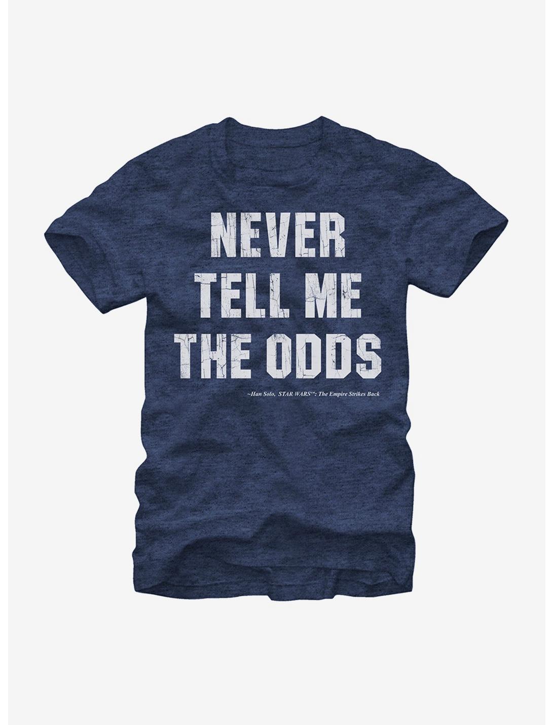 Star Wars Never Tell Me the Odds T-Shirt, NAVY HTR, hi-res