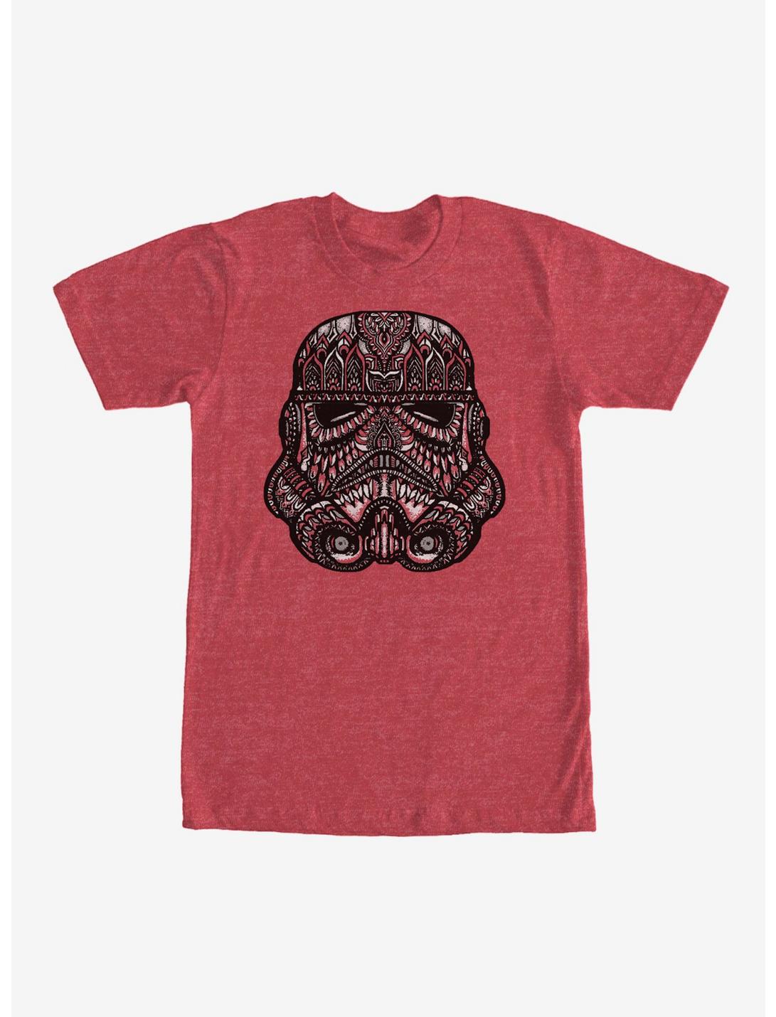 Star Wars Tribal Stormtrooper Helmet T-Shirt, RED HTR, hi-res