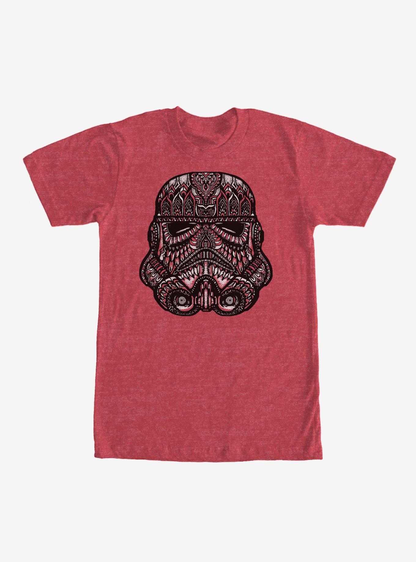 Star Wars Tribal Stormtrooper Helmet T-Shirt, RED HTR, hi-res