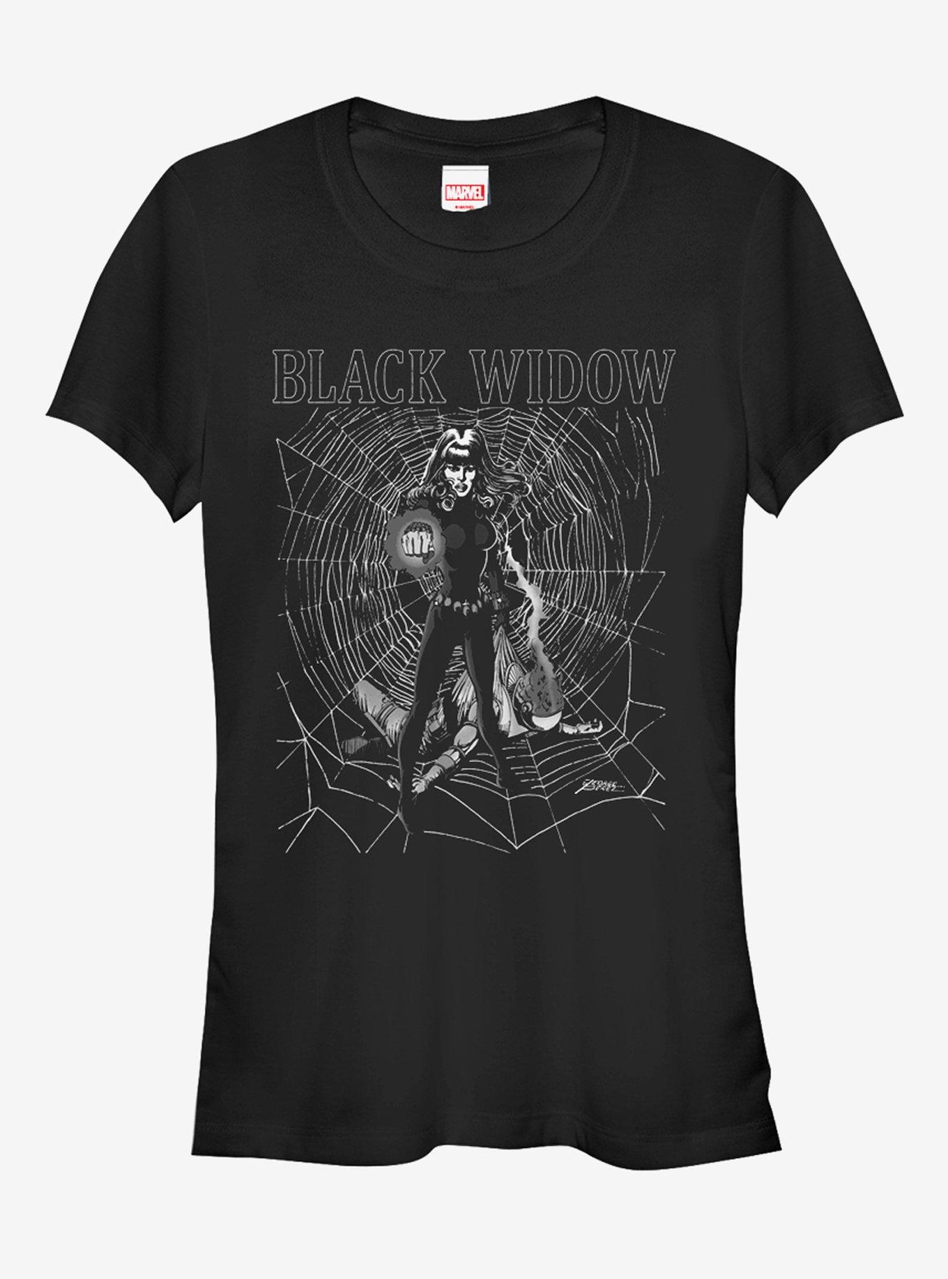 Marvel Black Widow Web Girls T-Shirt, BLACK, hi-res