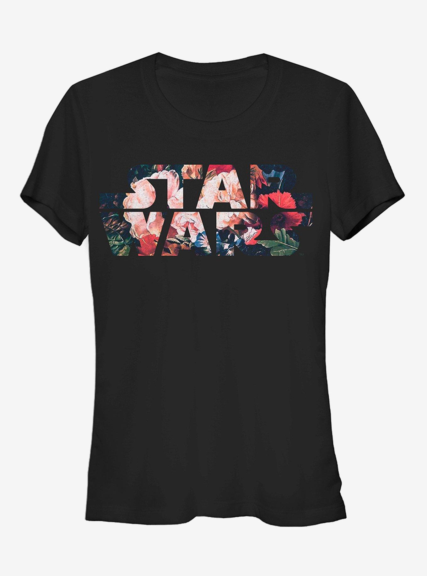 Star Wars Flower Logo Girls T-Shirt, BLACK, hi-res