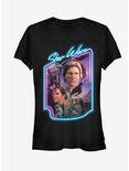 Star Wars Han Solo And Princess Leia Girls T-Shirt, BLACK, hi-res