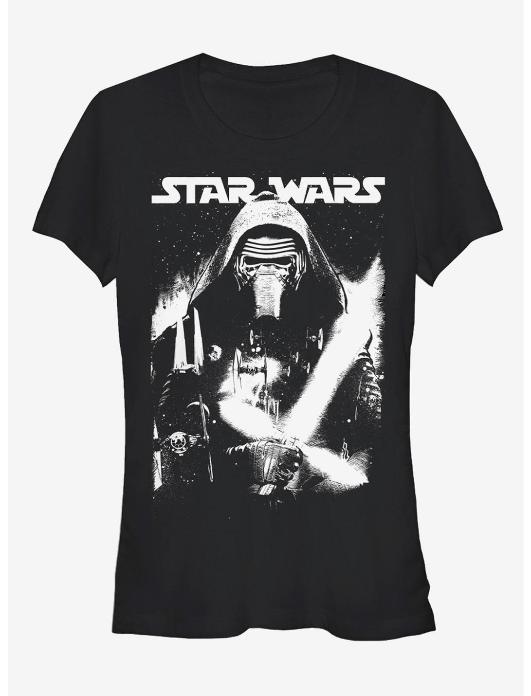 Star Wars Kylo Ren Stare Down Girls T-Shirt, BLACK, hi-res