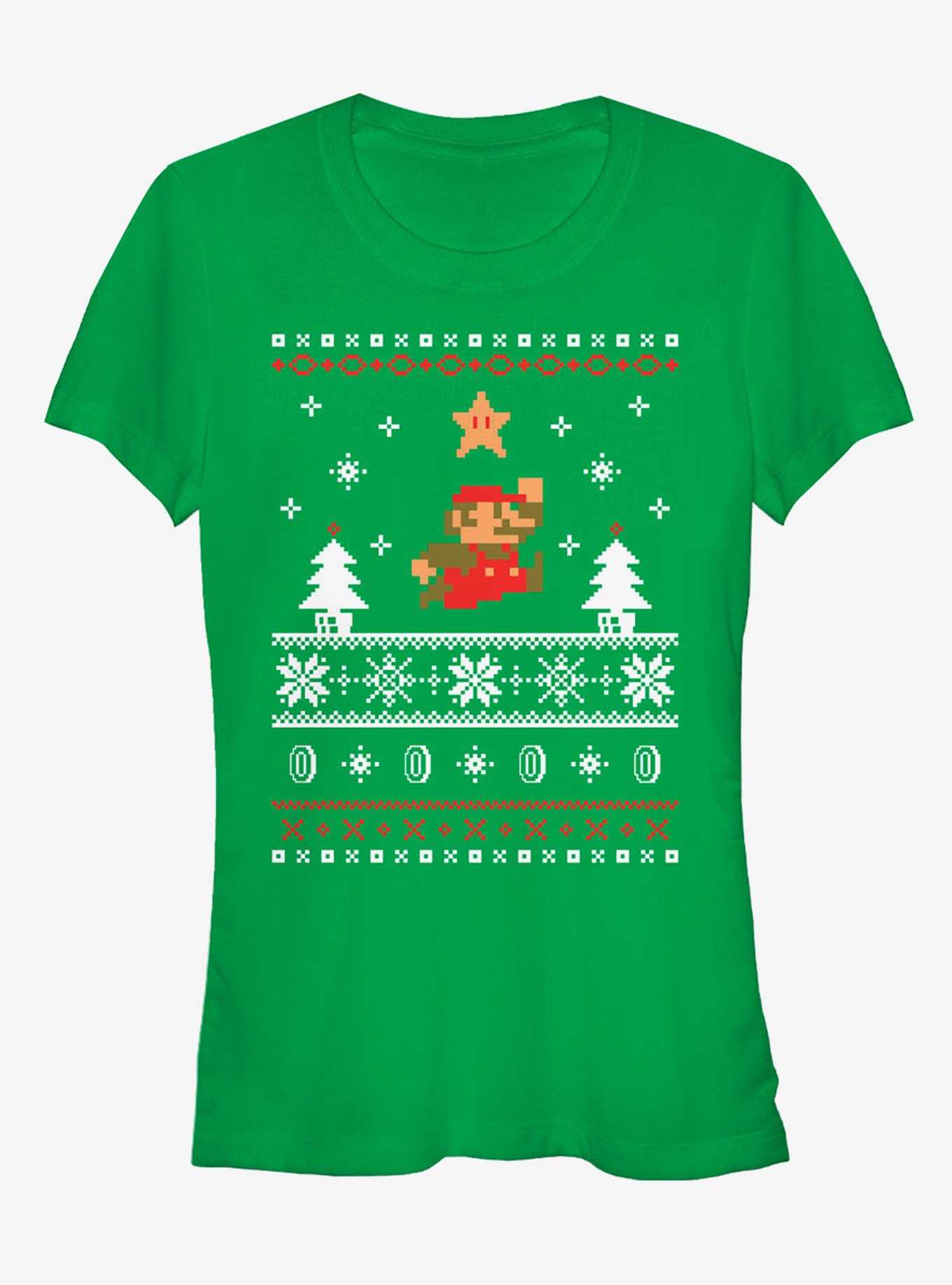 Nintendo Mario Ugly Christmas Sweater Girls T-Shirt, , hi-res