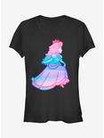 Nintendo Princess Peach Rainbow Fade Girls T-Shirt, BLACK, hi-res