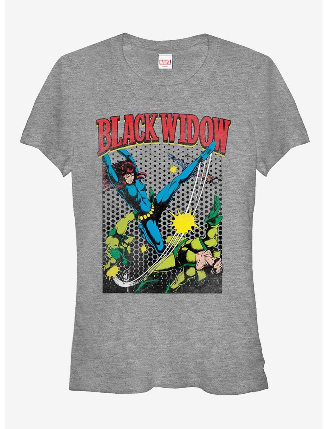 Marvel Black Widow Kick Girls T-Shirt, ATH HTR, hi-res