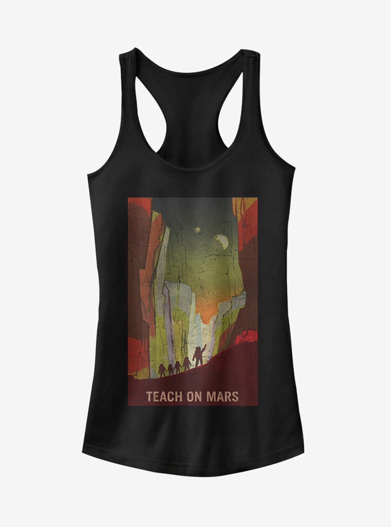 NASA Teach on Mars Girls Tank, BLACK, hi-res