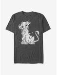 Lion King Simba Smirk Paint Splatter Print T-Shirt, CHAR HTR, hi-res