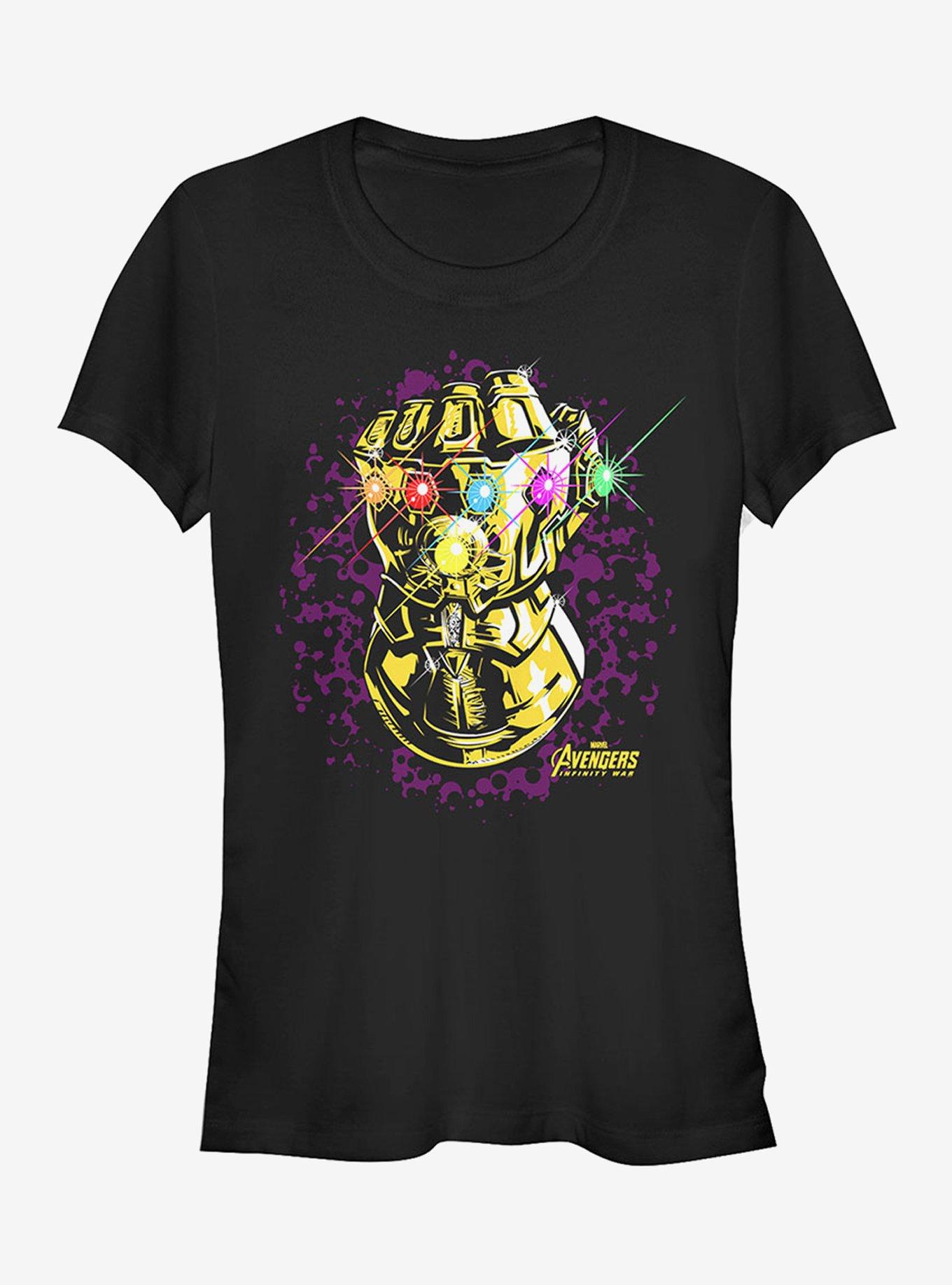 Marvel Avengers: Infinity War Gauntlet Sparkle Girls T-Shirt, NAVY, hi-res