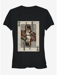 Star Wars Boba Fett Playing Card Girls T-Shirt, BLACK, hi-res