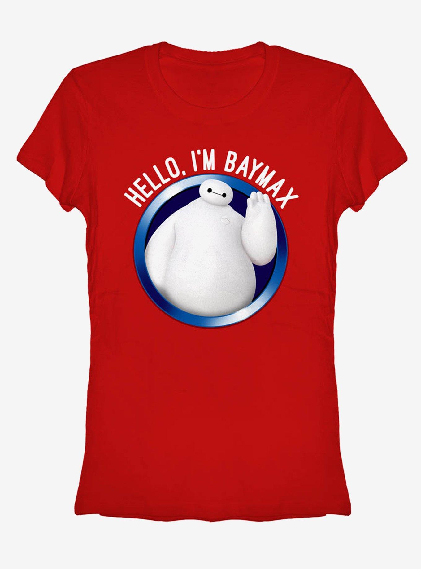 Big Hero 6 Hello Baymax Girls T-Shirt, RED, hi-res