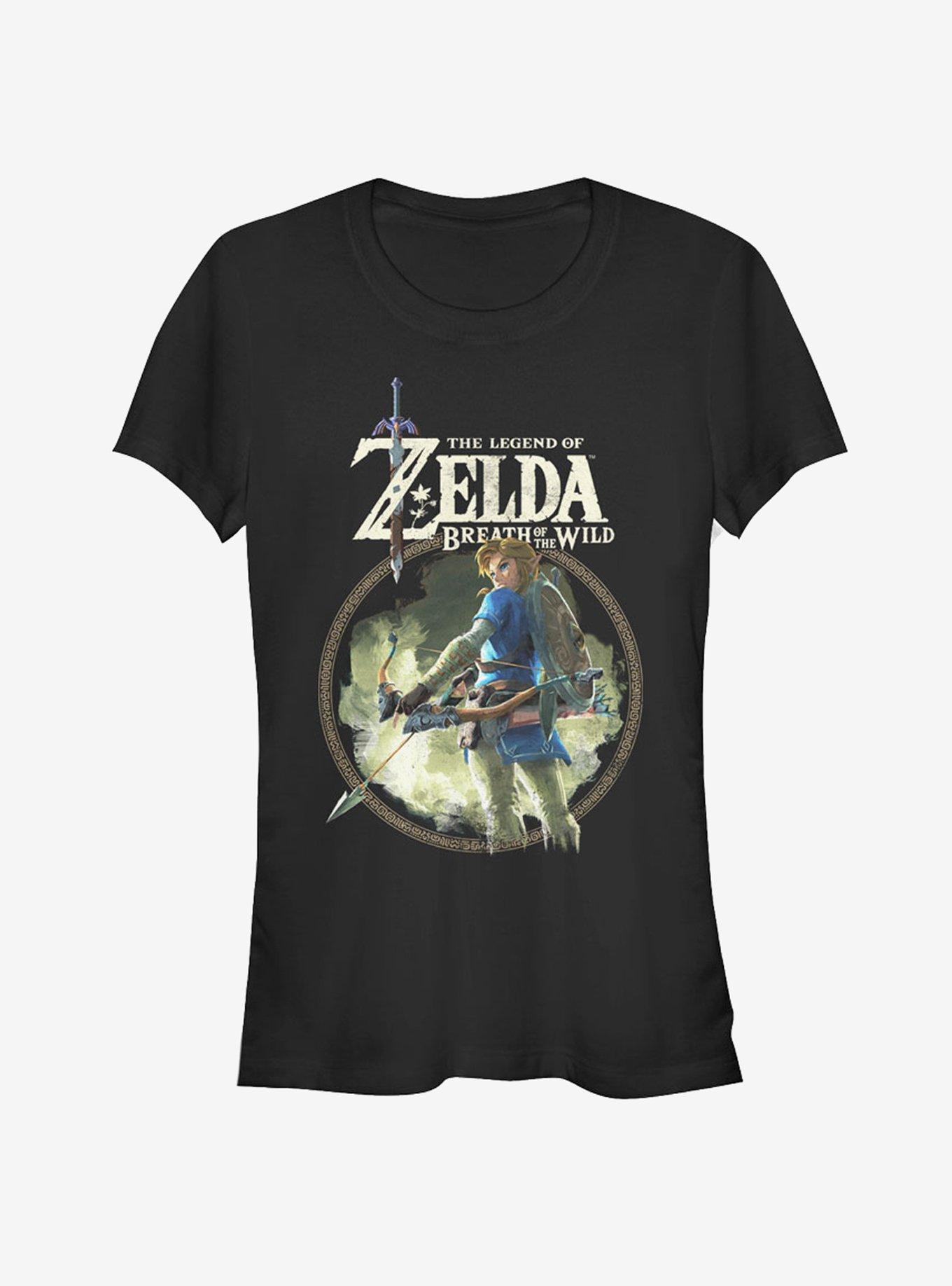 Nintendo Legend of Zelda Breath of the Wild Circle Girls T-Shirt, BLACK, hi-res