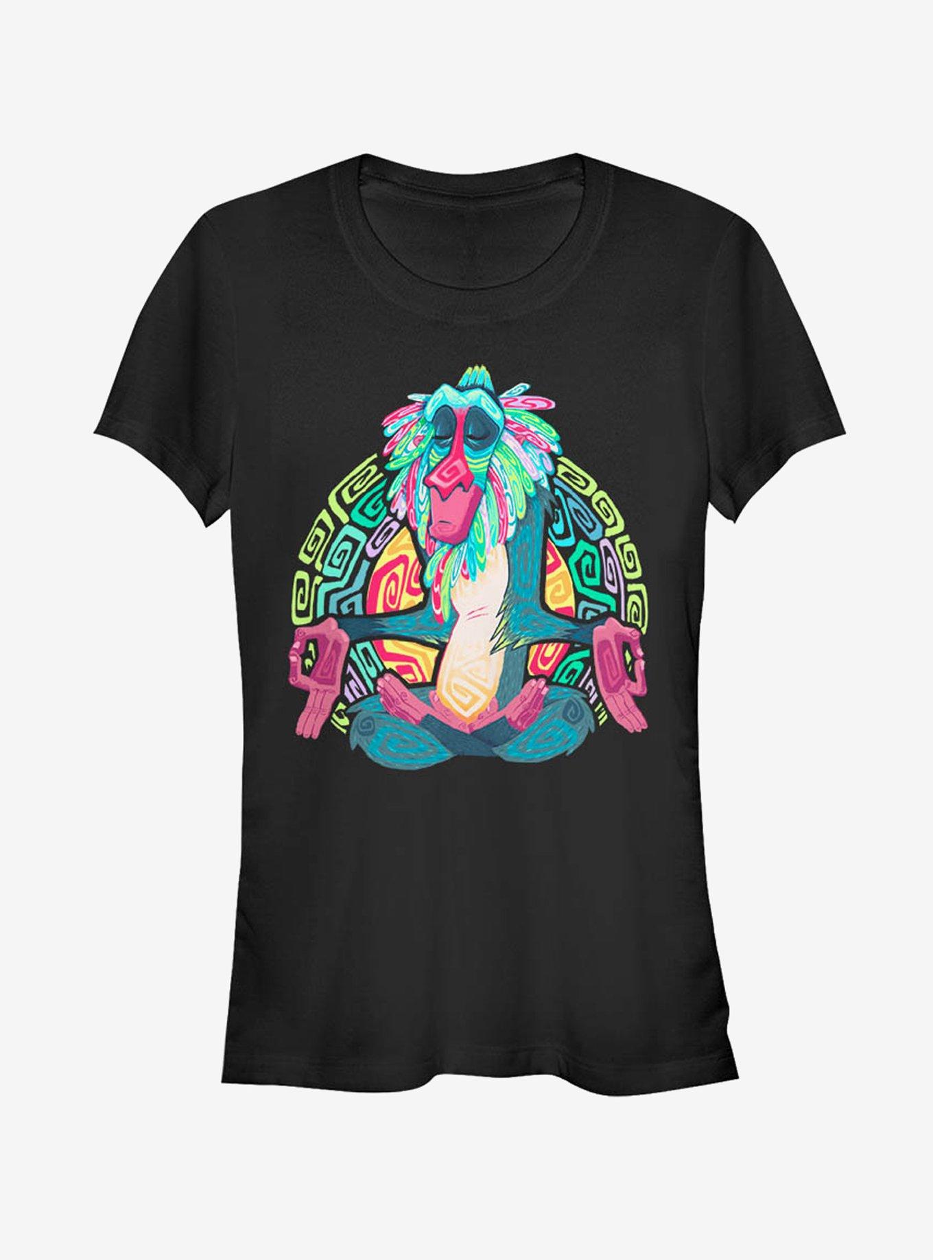 Lion King Rafiki Geometric Rainbow Girls T-Shirt, BLACK, hi-res