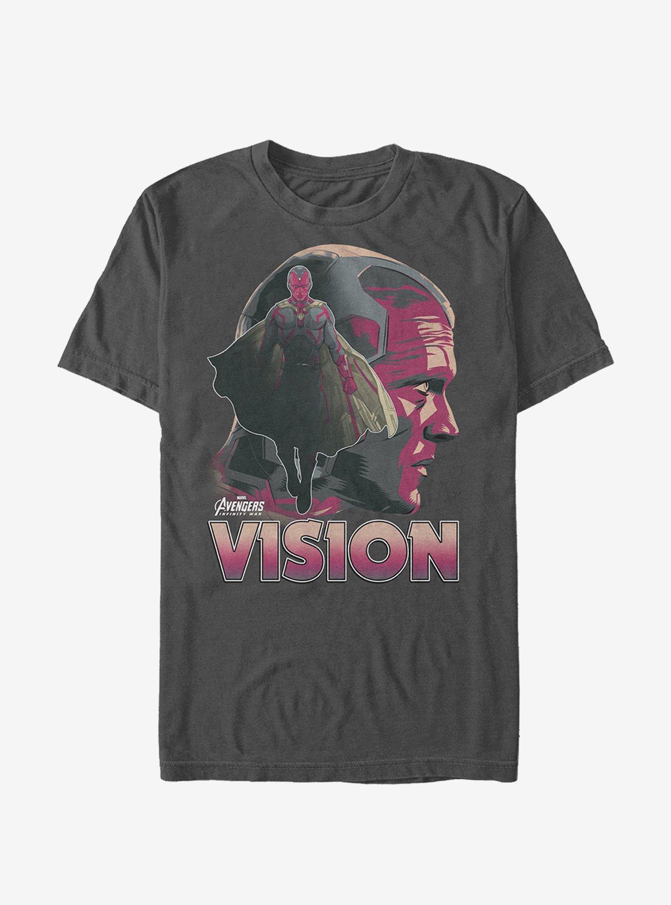 Marvel Avengers: Infinity War Vision Portrait T-Shirt, CHARCOAL, hi-res