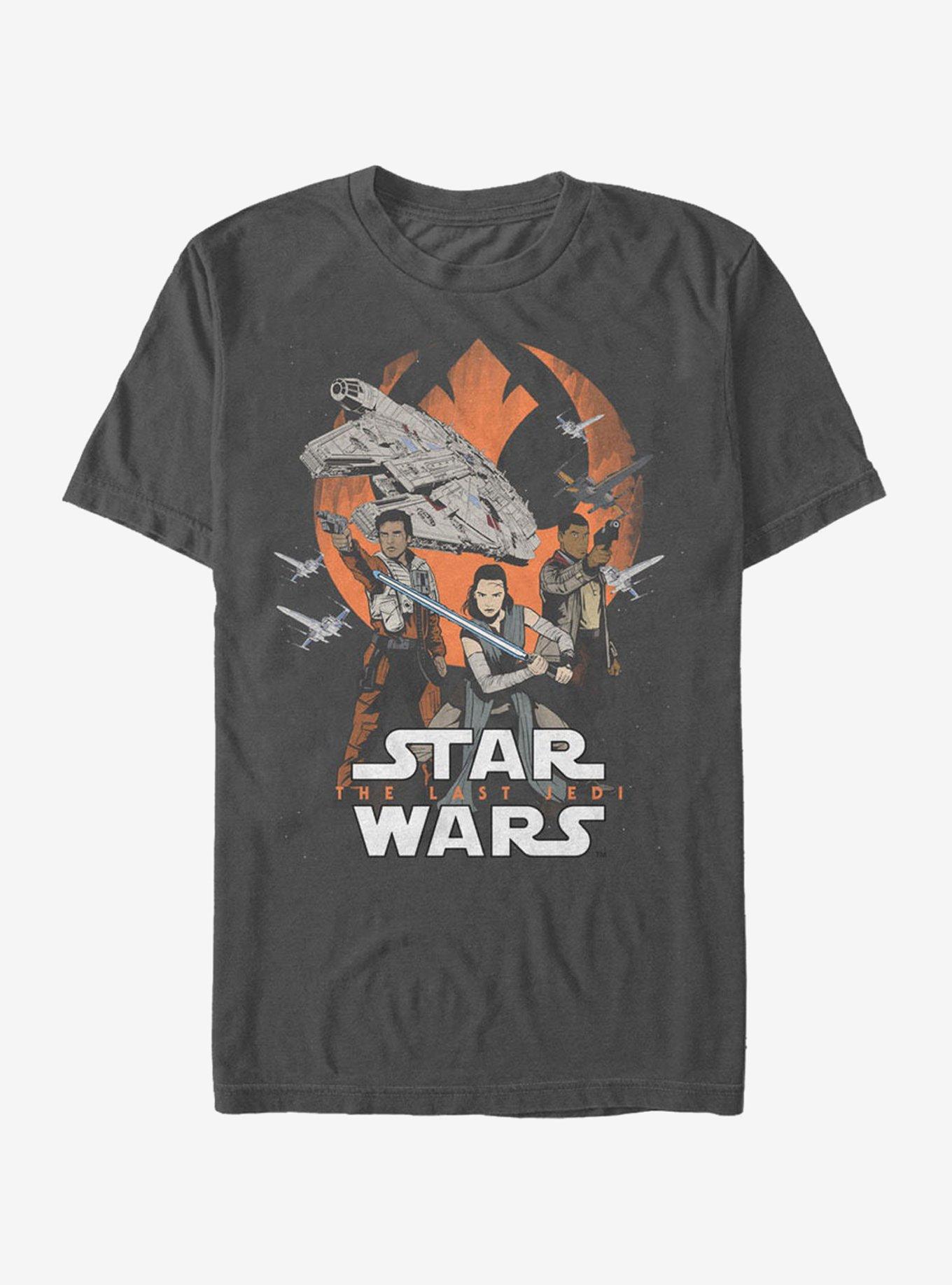 Star Wars Rebel Trio T-Shirt, CHARCOAL, hi-res