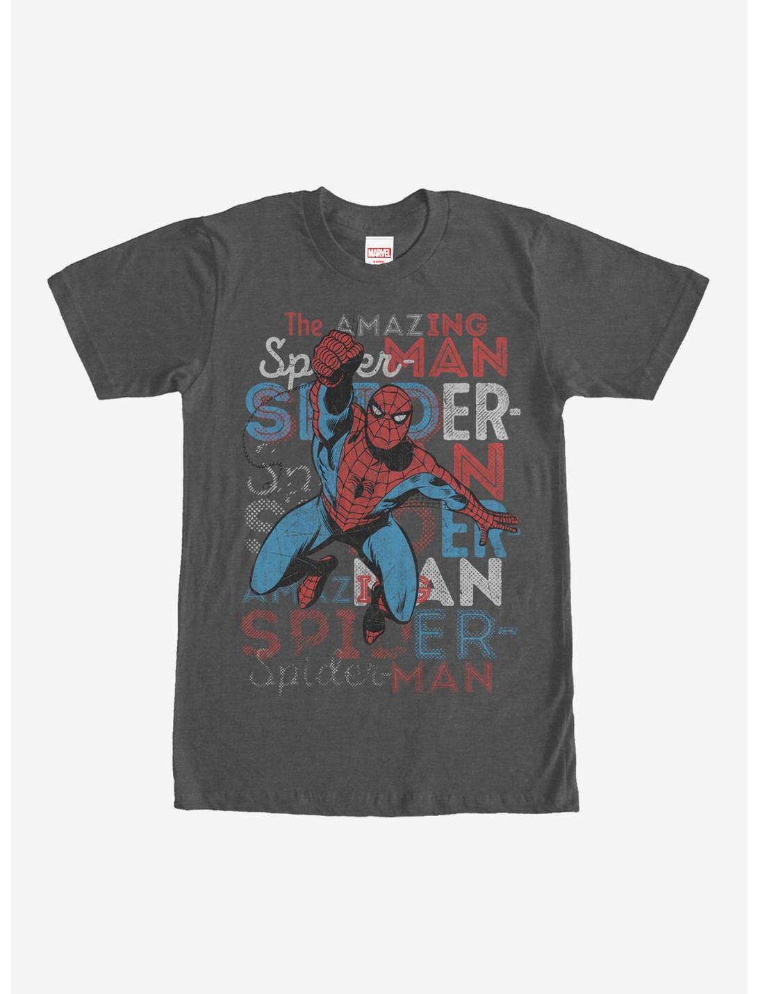 Marvel Amazing Spider-Man Jump T-Shirt, CHAR HTR, hi-res