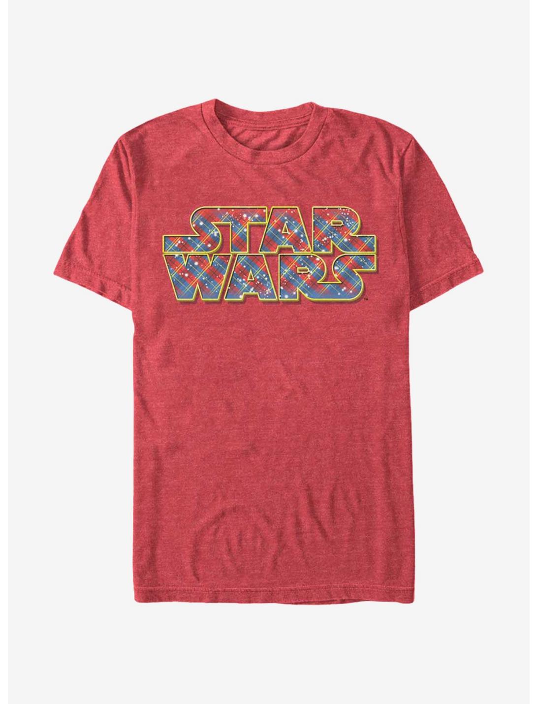 Star Wars Christmas Logo T-Shirt, RED HTR, hi-res