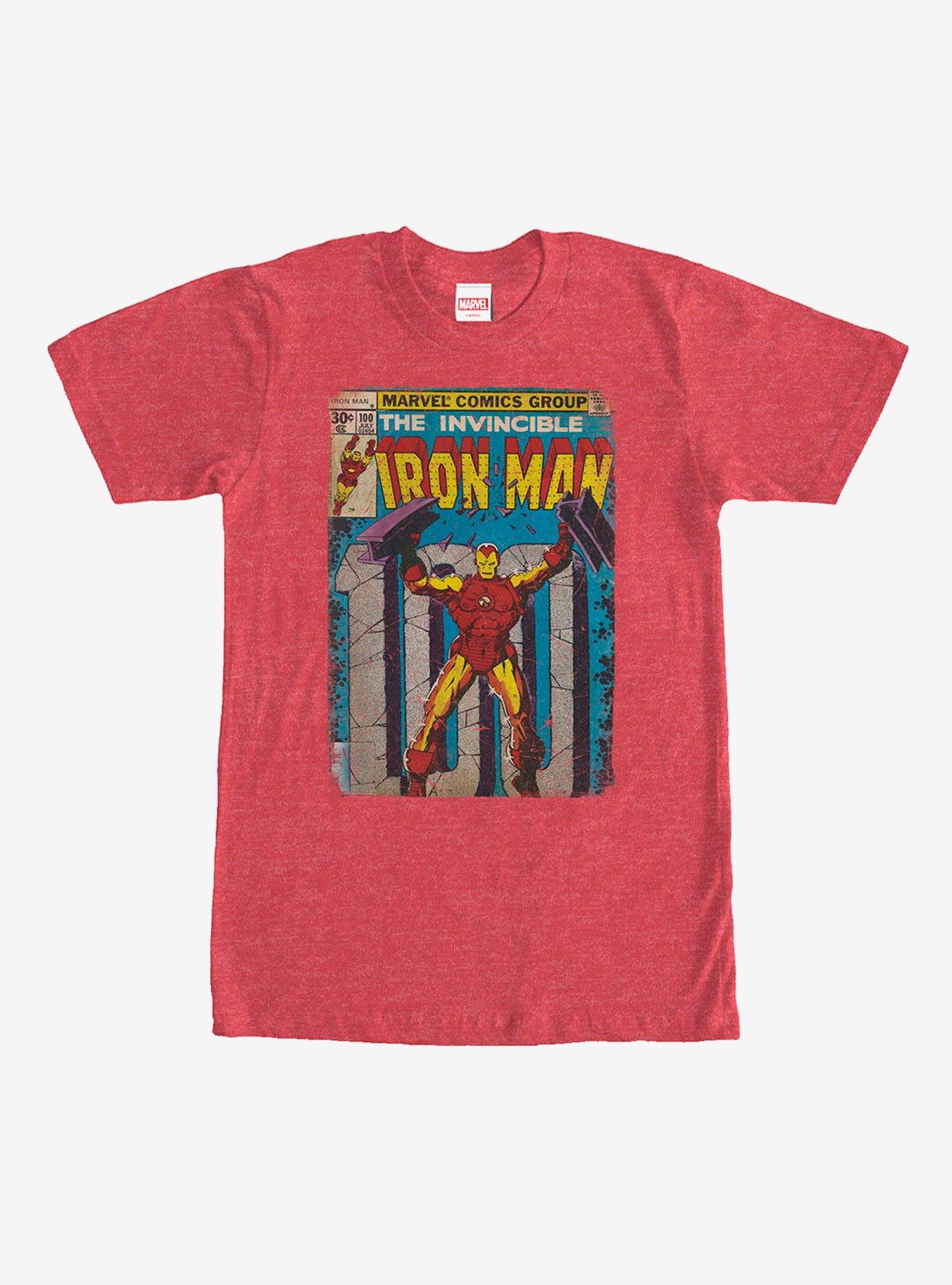 Marvel Iron Man Comic Book Cover Print T-Shirt