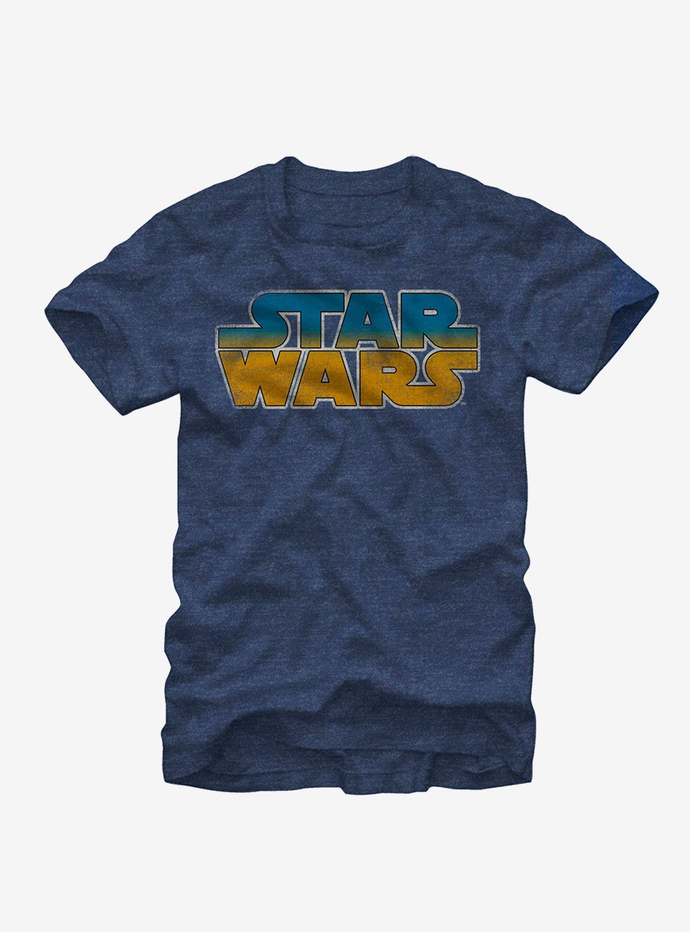 Star Wars Logo T-Shirt, NAVY HTR, hi-res