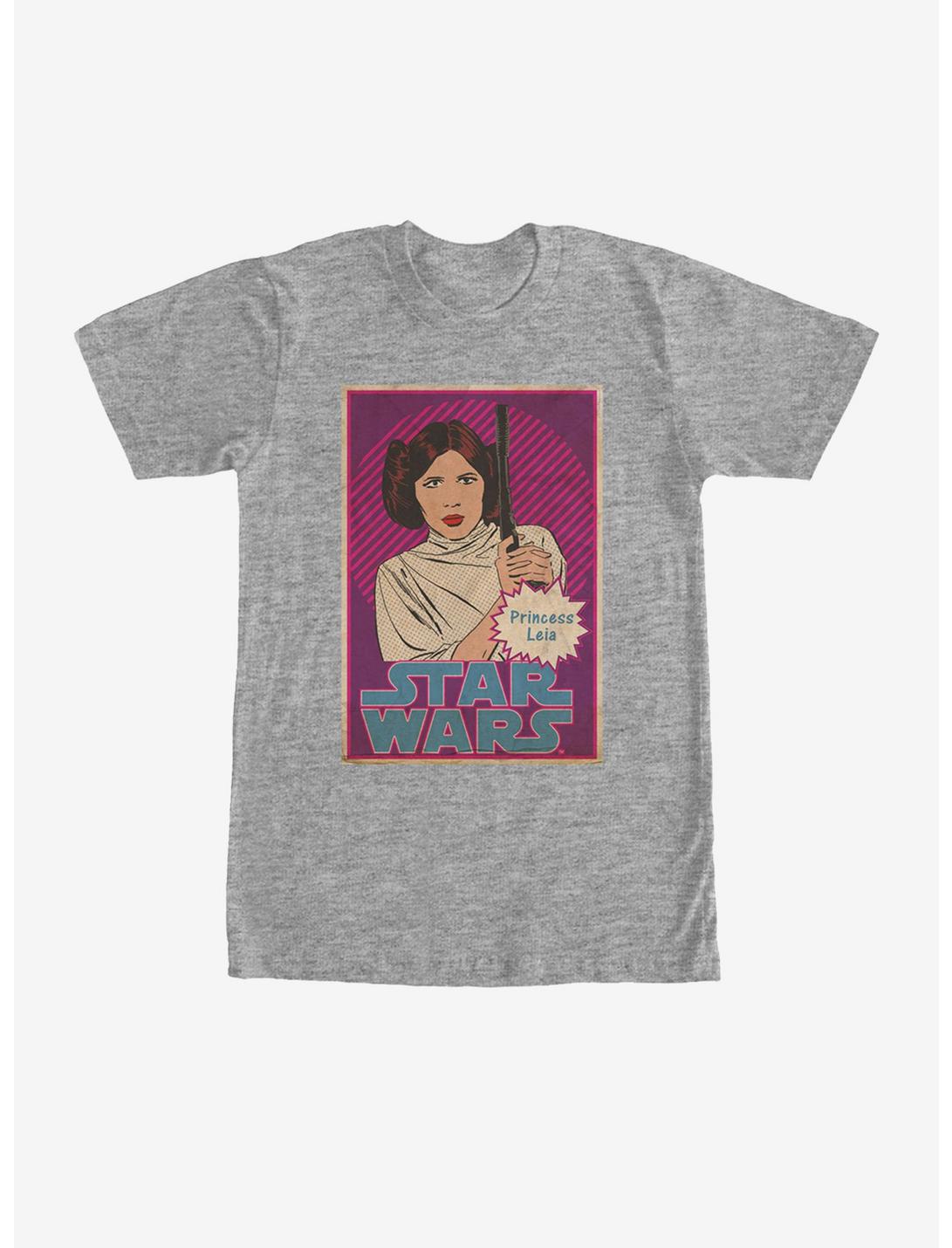 Star Wars Princess Leia Trading Card T-Shirt, ATH HTR, hi-res