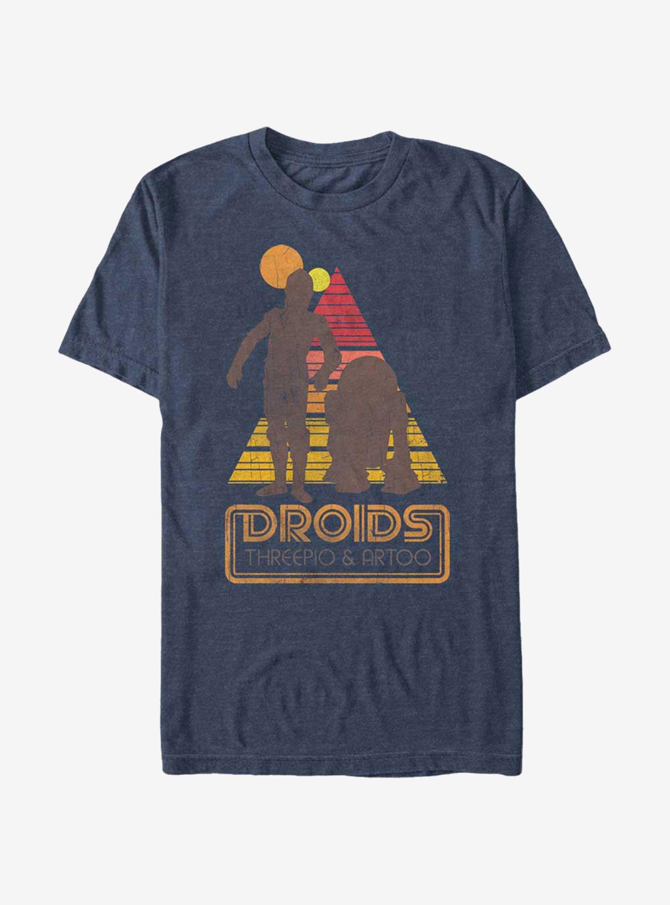 Star Wars Retro Droids T-Shirt, NAVY HTR, hi-res