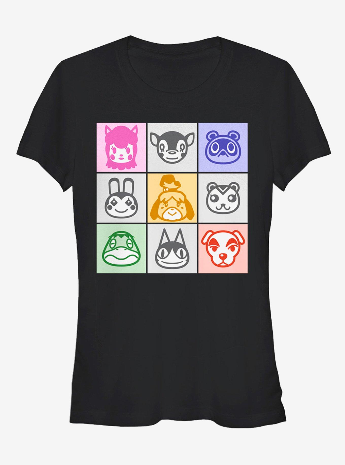 Nintendo Animal Crossing Portrait Girls T-Shirt, BLACK, hi-res
