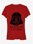 Star Wars Darth Vader Just Saying Girls T-Shirt, RED, hi-res