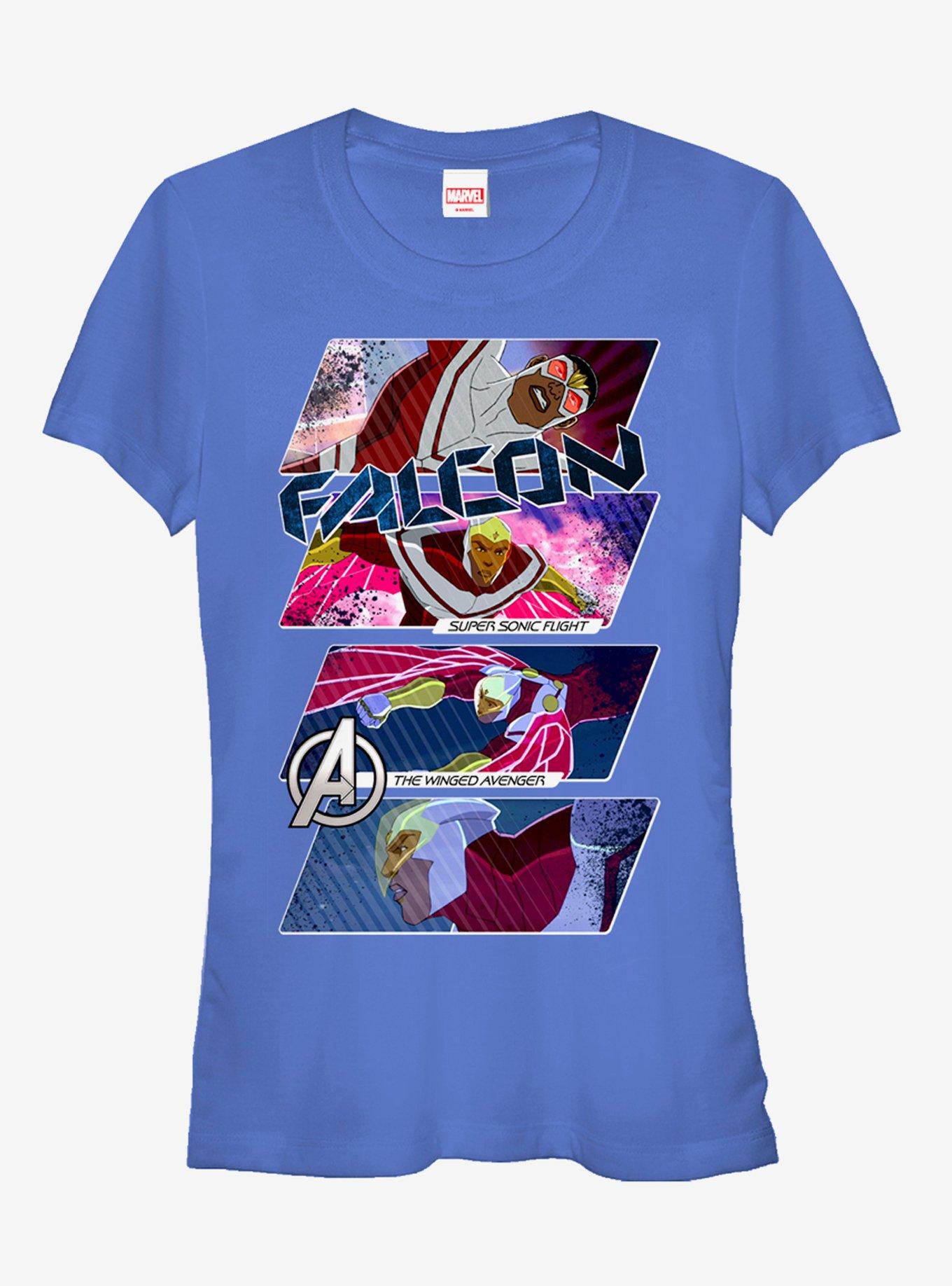 Marvel Falcon Panels Girls T-Shirt, ROYAL, hi-res