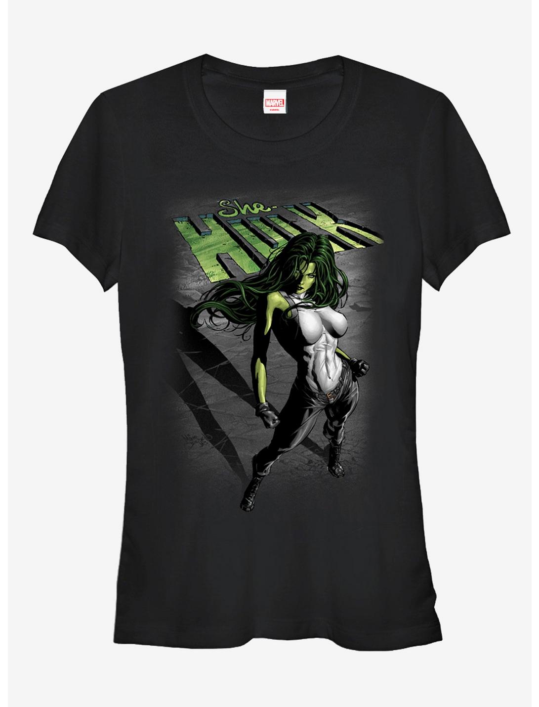 Marvel She-Hulk Shadow Girls T-Shirt, BLACK, hi-res