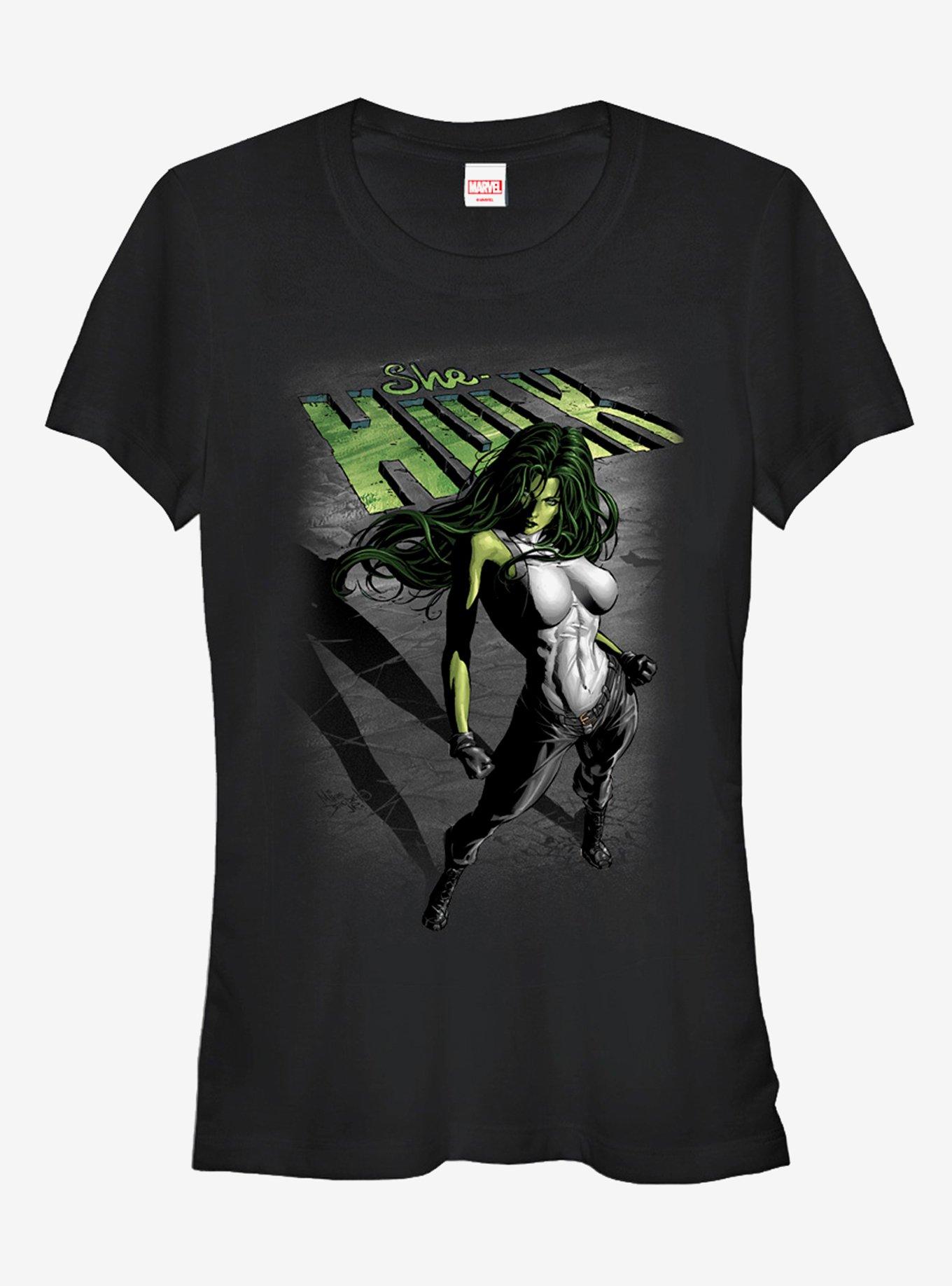 Marvel She-Hulk Shadow Girls T-Shirt, BLACK, hi-res
