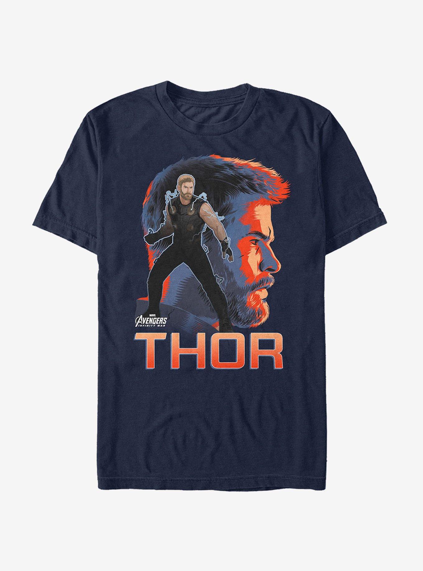 Marvel Avengers: Infinity War Thor View T-Shirt, NAVY, hi-res