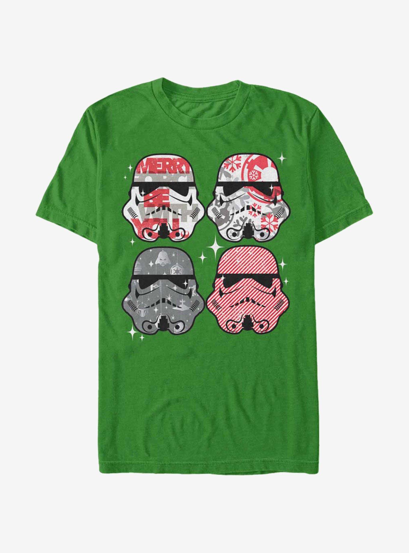 Star Wars Christmas Stormtrooper Helmets T-Shirt, KELLY, hi-res