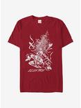 Marvel Elektra Sword T-Shirt, CARDINAL, hi-res