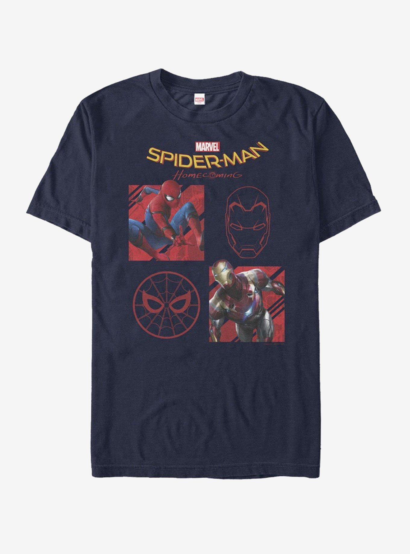 Marvel Spider-Man Homecoming Four Square T-Shirt, NAVY, hi-res