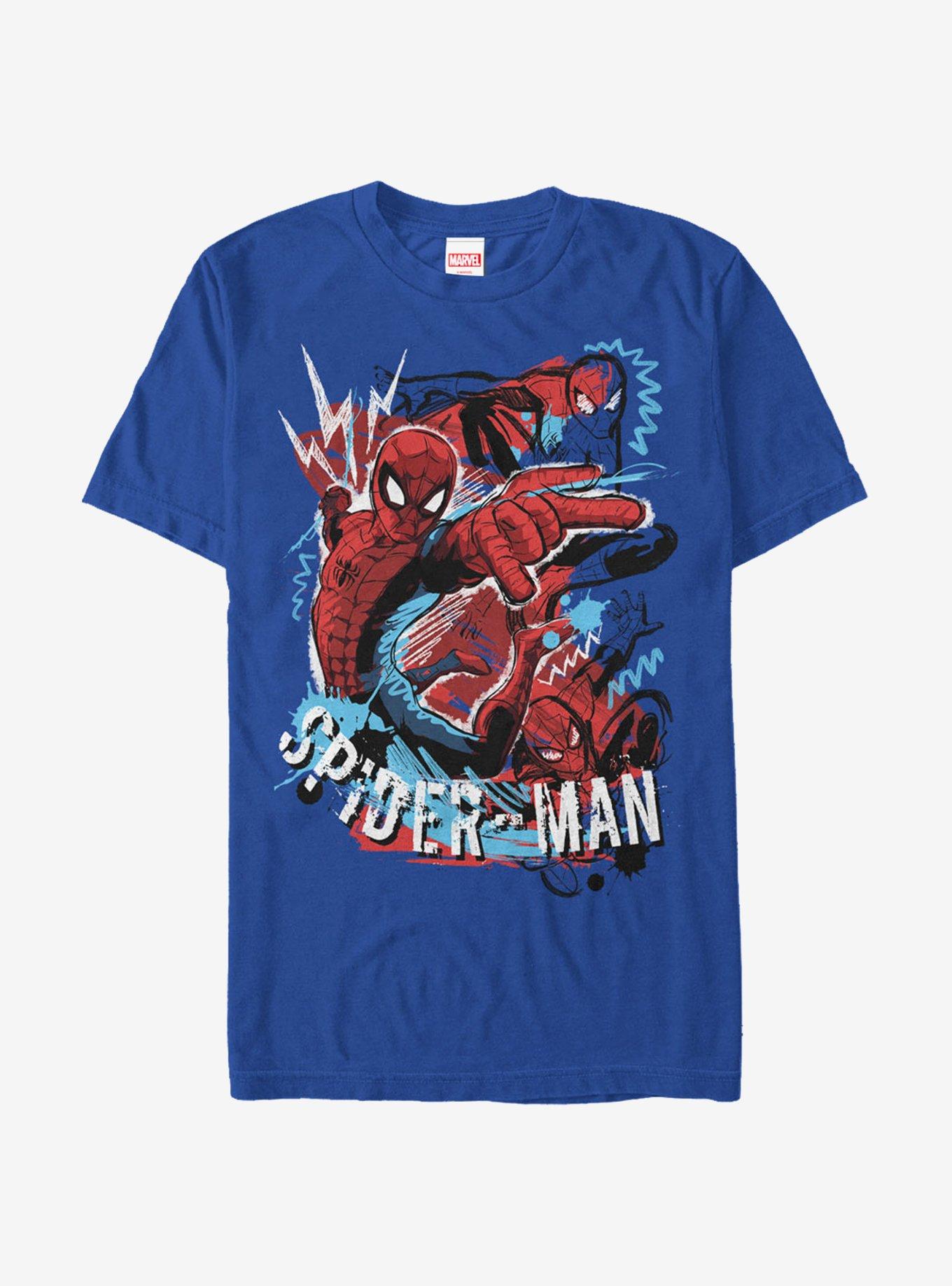 Marvel Spider-Man Cartoon T-Shirt, ROYAL, hi-res